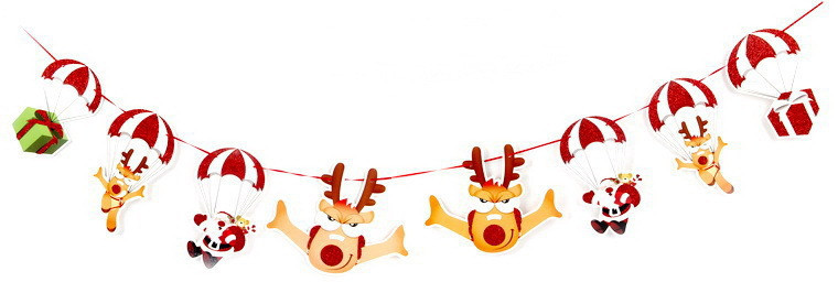 Новогодняя гирлянда Парашюты 280 см разноцветный Киев - изображение 2