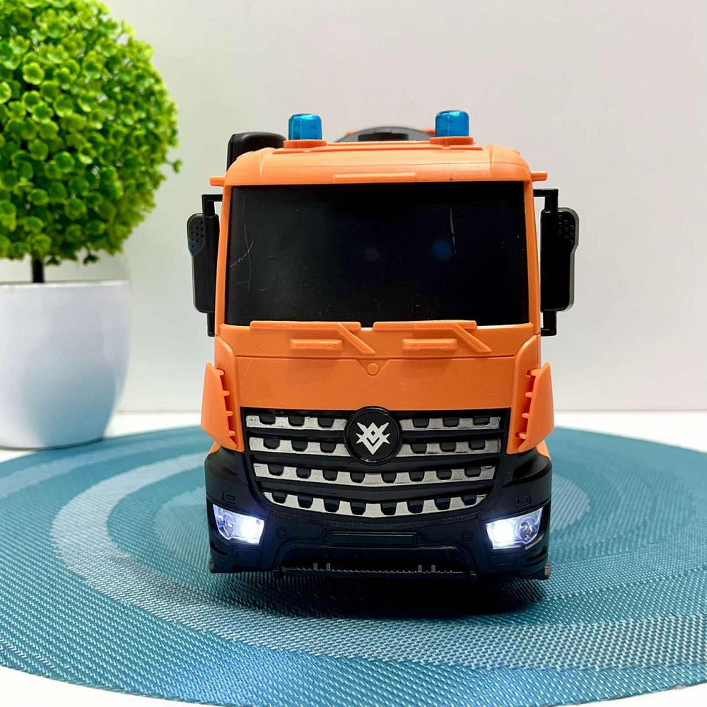 Бетонозмішувач на радіокеруванні акумулятор 3.7 V підсвічування звуки рухомі елементи USB – кабель Помаранчева (YJ-076-3) Чернігів - фото 4