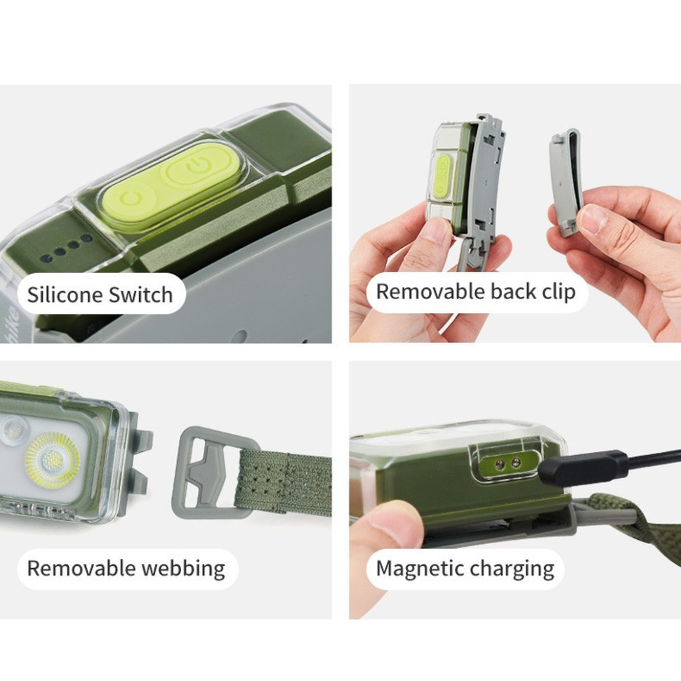 Фонарь налобный Naturehike CNK2550ZM011, серый Киев - изображение 4