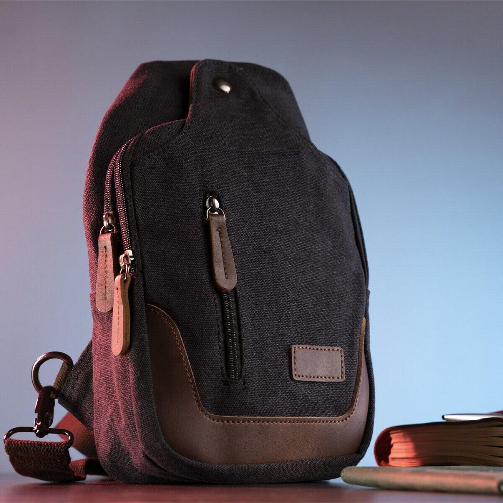 Сумка через плечо текстильная Черная (Vintage) Киев - изображение 8