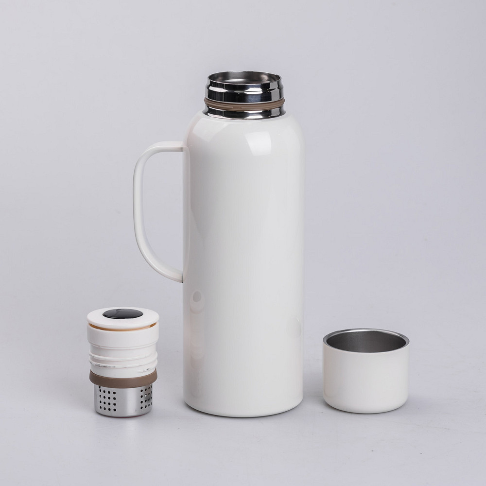 Термос Vacuum с датчиком температуры на 820 мл белый HP-14-55W Киев - изображение 4