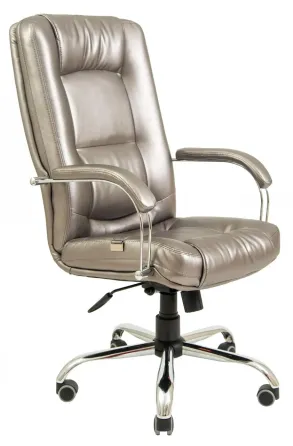 Офісне Крісло Керівника Richman Alberto Boom 22 Хром М1 Tilt Сірий Київ