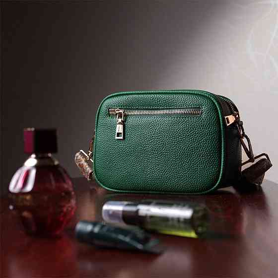 Жіноча сумка з натуральної шкіри Vintage 22613 Зелена Київ