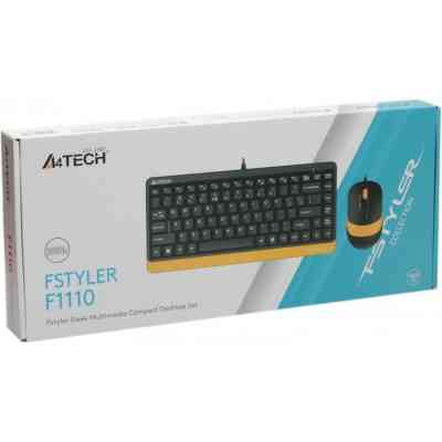 Комплект A4Tech F1110 USB Bumblebee (4711421987615) Вінниця