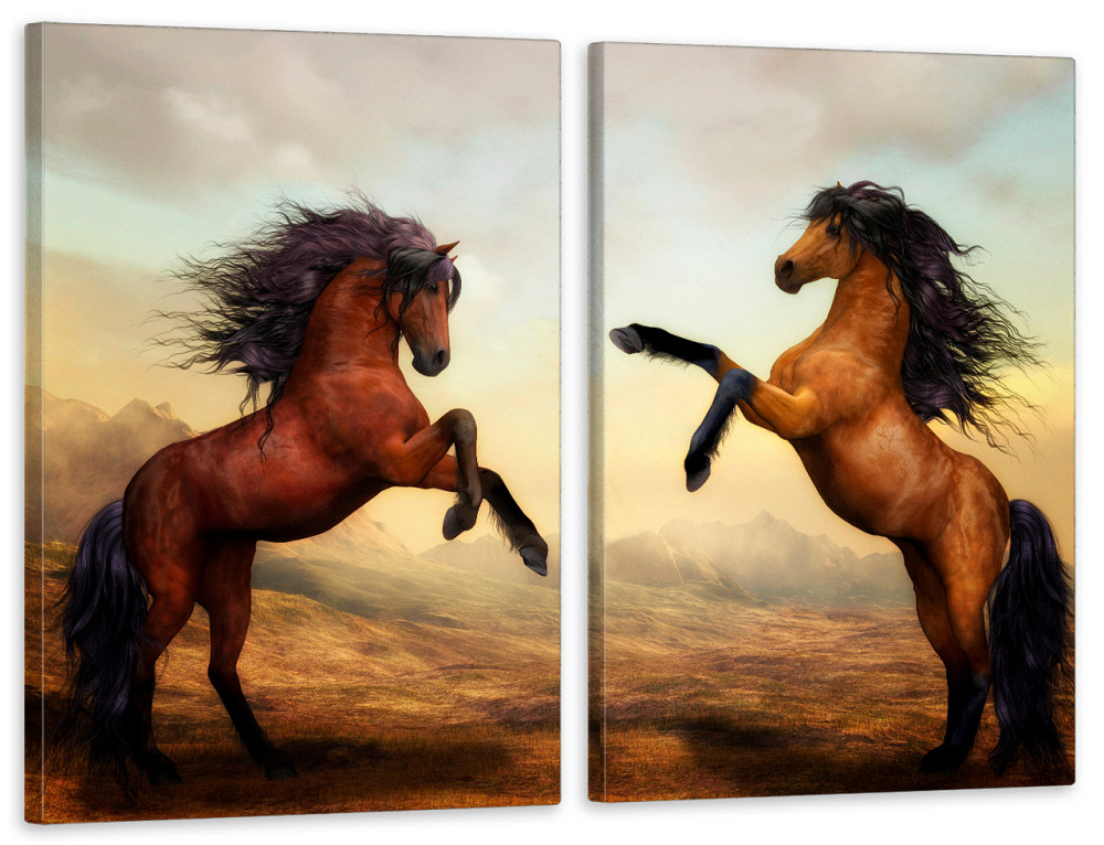 Модульная картина в гостиную / спальню  Коні  TLV-2_067 70x102 см Київ - фото 1