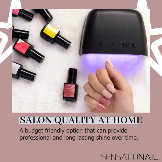 Уцінка Світлодіодна лампа для нігтів Sensationail Gel, лак для нігтів вдома, швидке затвердіння, розумний сенсор, хромов Київ