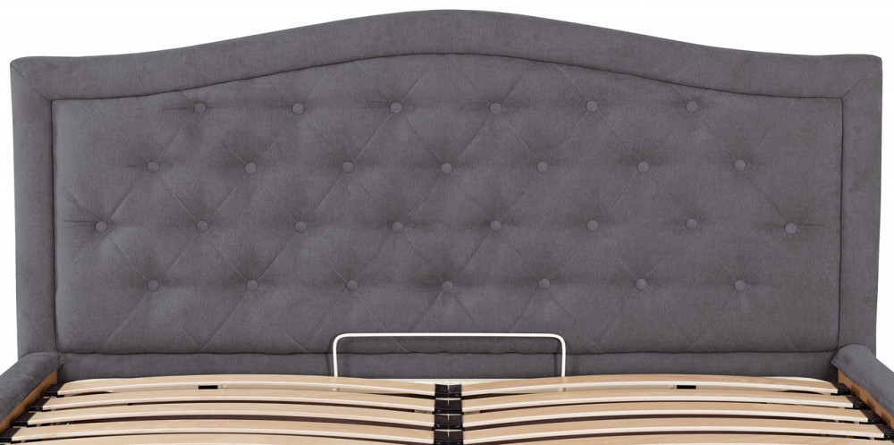 Ліжко Двоспальне Scarlett VIP 160 х 190 см Місті Dark Grey З додатковою металевою цільнозварною рамою Темно-сірий Дніпро - фото 20