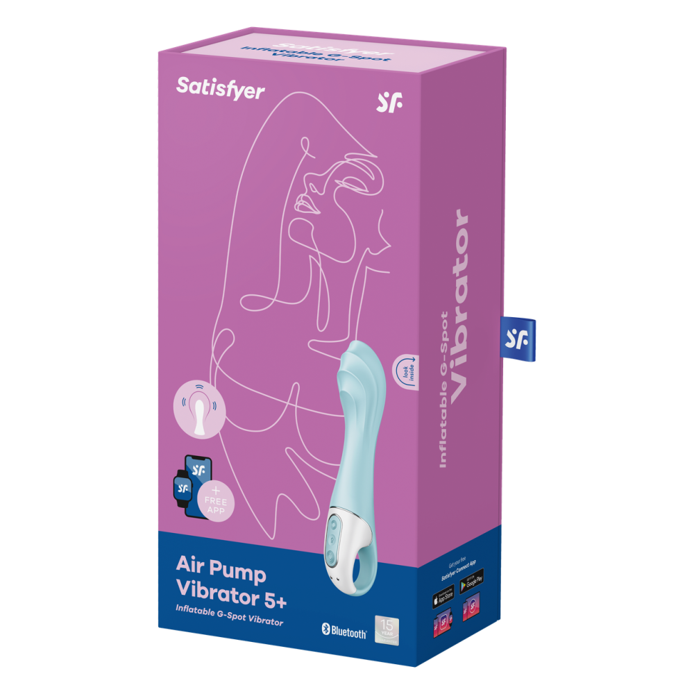 Смарт-вибратор надувной Air Pump Vibrator 5, голубой Satisfyer (Германия) Sex Aura Киев - изображение 6
