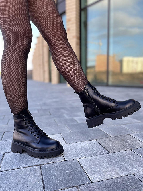 Черевики жіночі GREMMY чорні натуральна шкіра зима висота 13 см (4893) Коломия - фото 7