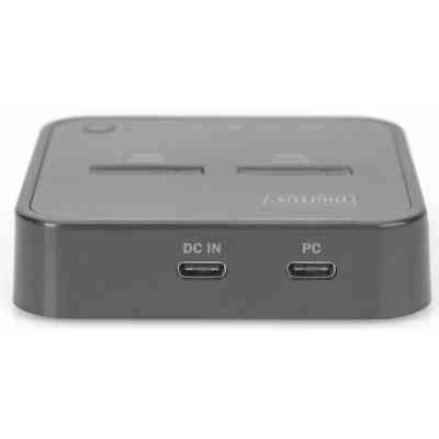 Порт-репликатор Digitus Dual M.2 NVMe SSD USB Type-C 3.2 Black (DA-71545) Винница