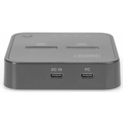 Порт-реплікатор Digitus Dual M.2 NVMe SSD USB Type-C 3.2 Black (DA-71545) Вінниця - фото 4