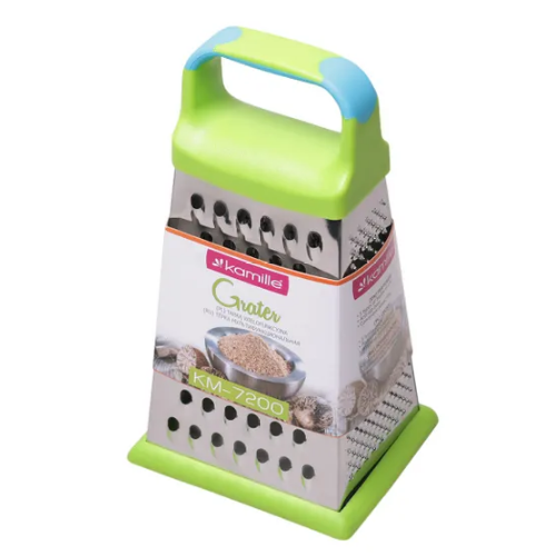 Терка 22см (4 типи лез) з пластиковою ручкою і антиковзаючою основою нержавіюча сталь KAMILLE Житомир - фото 2