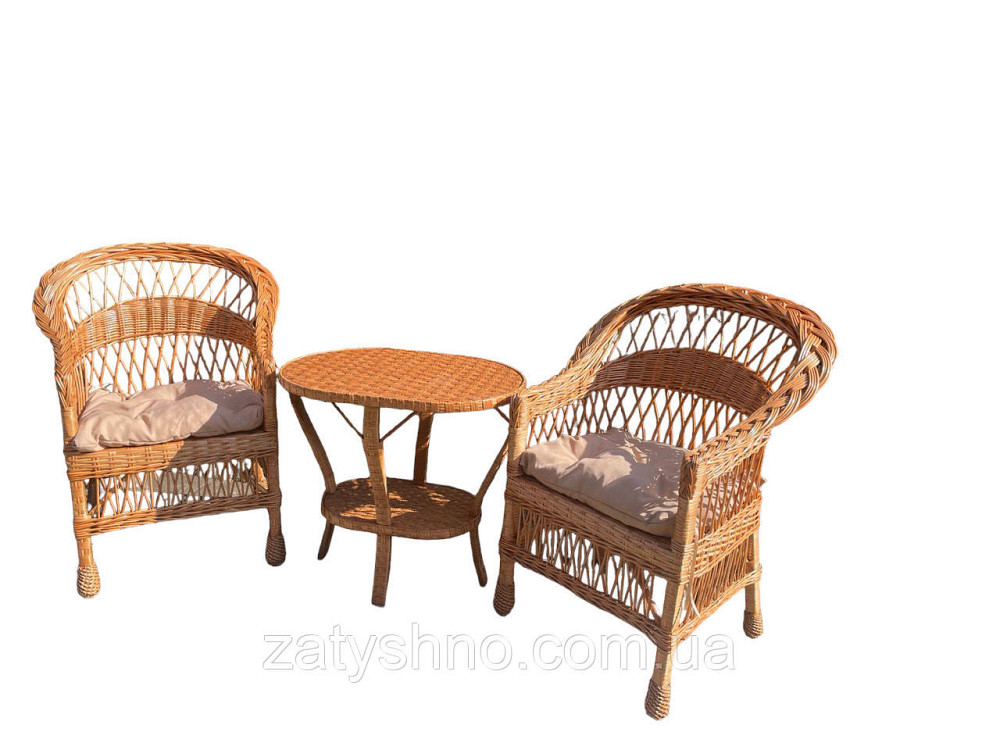 Меблі плетені з овальним столом Київ - фото 2