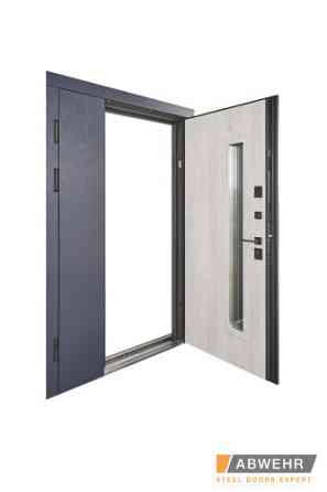 Вхідні двері з терморозривом Abwehr Termix Tower 527 Метал Lampre Антрацит+Vinorit Сосна Прованс 1200*2050 мм Київ