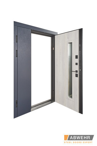 Входная дверь с терморазрывом Abwehr Termix Tower 527 Металл Lampre Антрацит+Vinorit Сосна Прованс 1200*2050 мм Киев - изображение 3