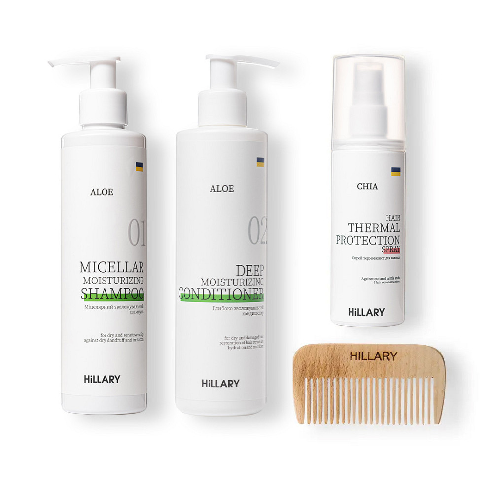 Набор для сухого типа волос Hillary Aloe Deep Moisturizing with Thermal Protection Киев - изображение 1