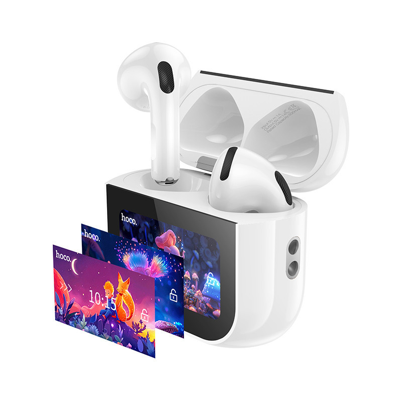 Бездротові навушники HOCO EW82 Sparkle true wireless touch screen BT headset White Київ - фото 6
