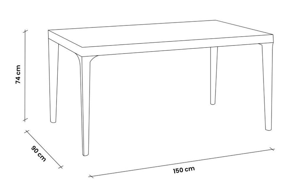 Стіл для саду пластиковий BICA Houston, коричневий Київ - фото 9