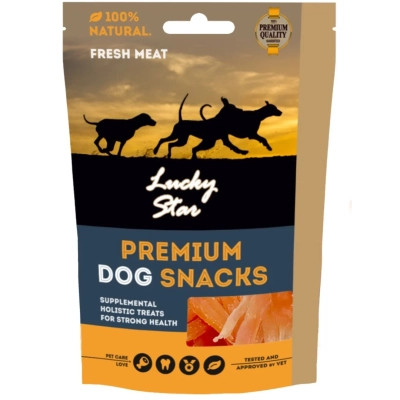 Ласощі для собак Lucky Star Соломка з курячого в&apos;яленого м&apos;яса ≈11 см 85 г (4820111434145) Вінниця - фото 1