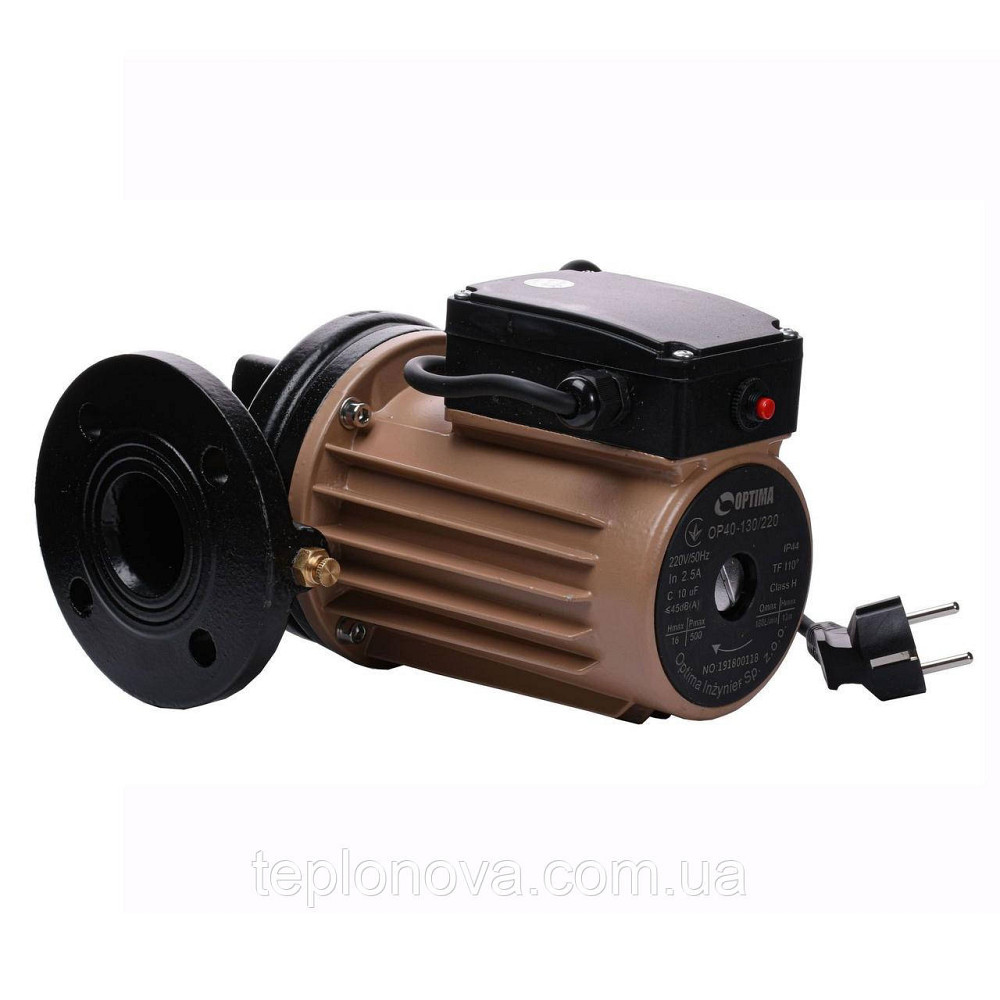 Насос циркуляційний фланцевий Optima OP40-130 220 мм + кабель із виделкою! Чернівці - фото 3