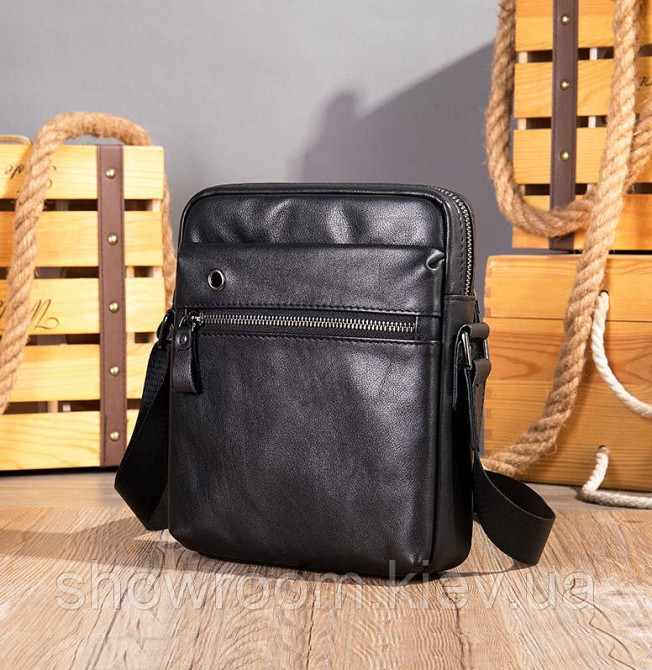 Сумка мужская кожаная на плечо Leather Collection (5051) Киев - изображение 1