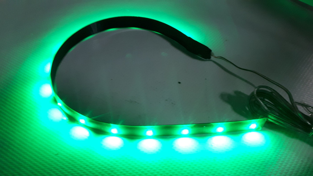 Підсвічування гнучке 3636G 15LEDх30см green Вінниця - фото 1