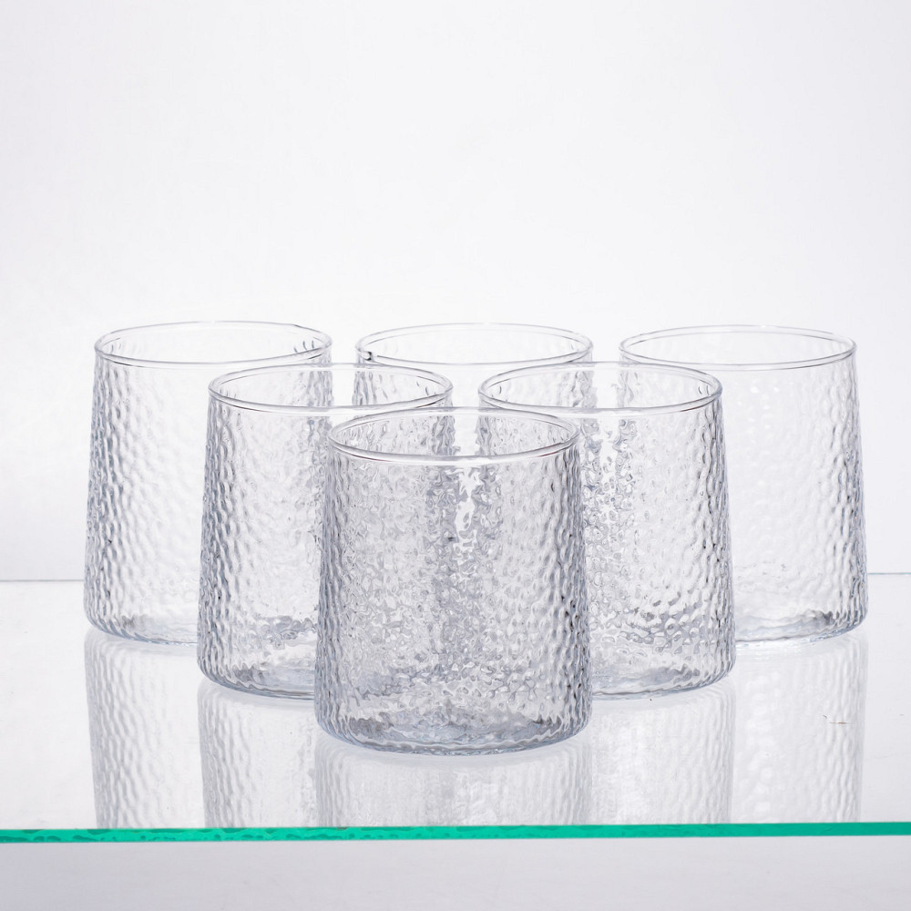 Набір для напоїв графин з бамбуковою кришкою та 6 склянок, прозорий 64486-37 Київ - фото 4