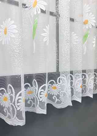 Тюль жакард VR-Textil № 1889т Арка на кухню колір білий 500х150 см (53-0091) Київ