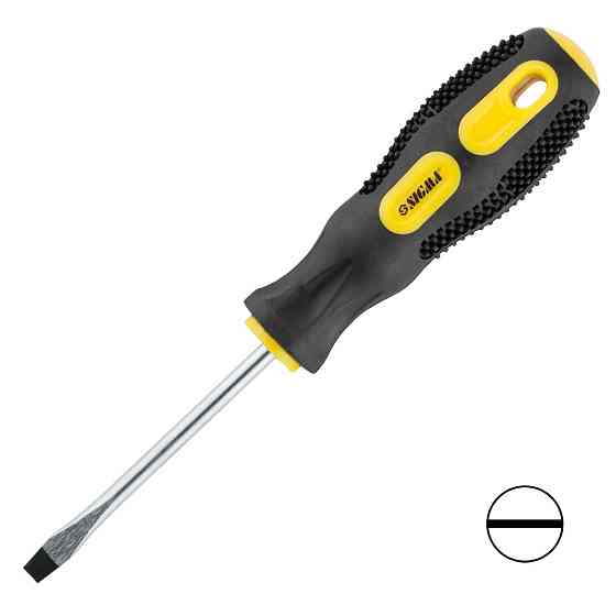Отвертка шлицевая SL5.0×75мм CrV SIGMA (4006341) Киев