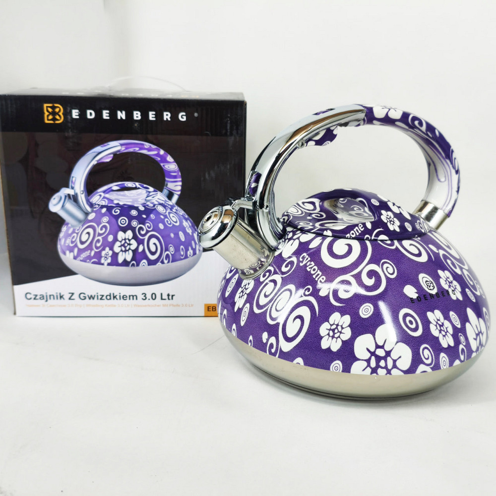 Чайник зі свистком з важким дном, Практичний чайник для газової плити газовий нержавіюча сталь BL-46 Івано-Франківськ - фото 5