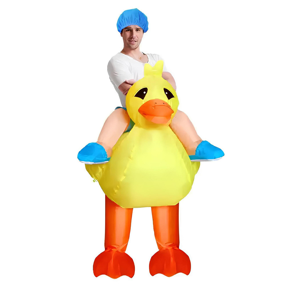 Надувной костюм Утки RESTEQ — универсальный карнавальный костюм для взрослых (рост 160–200 см), забавный маскарадный костюм с Киев - изображение 1