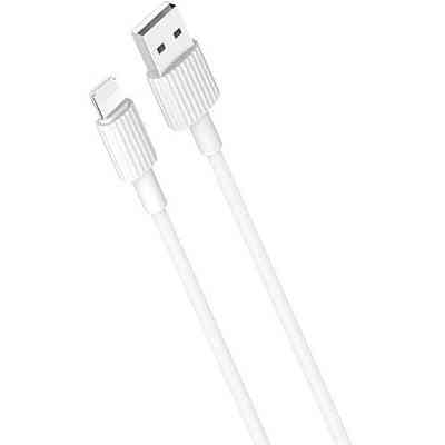 Дата кабель USB 2.0 AM to Lightning 1.0m 2.4A white XO (NB156-L-1-WH) Винница