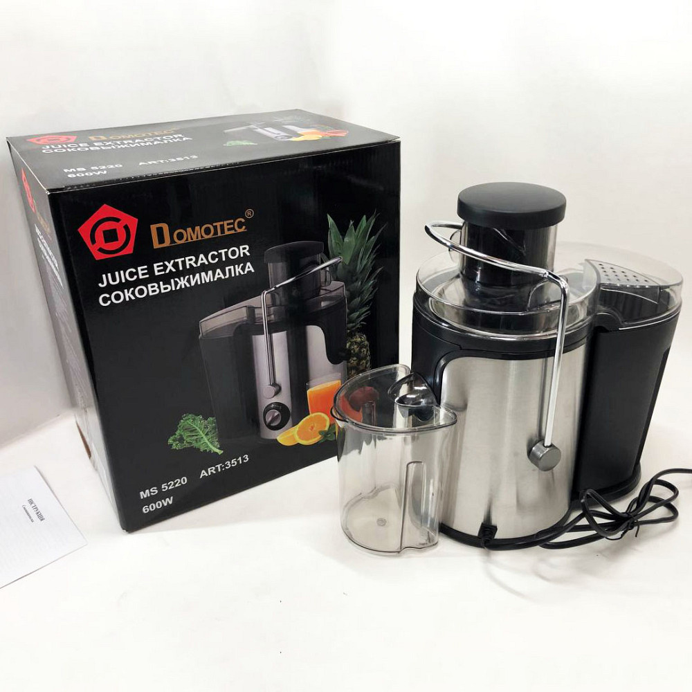 Соковижималка для яблук Domotec MS-5220 600 W, Соковижималка для помідорів ягід SC-14 Львів - фото 15