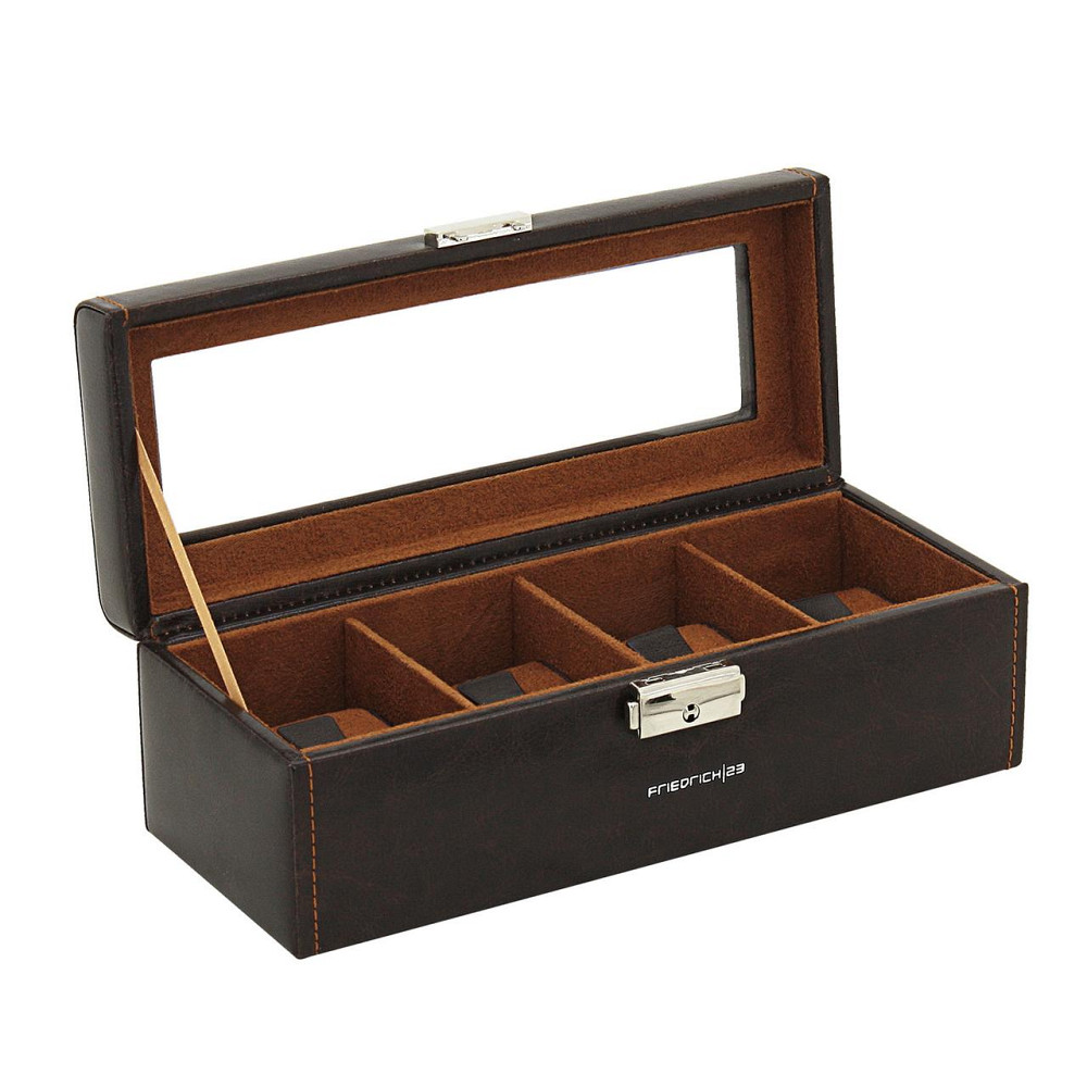 Скринька для зберігання наручних годинників Friedrich Lederwaren Bond 4 (Коричневий) Київ - фото 2