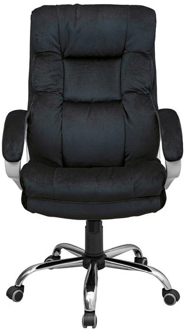 Офісне крісло керівника ManhattanDesign Хром Tilt М-1 Black (Прогумовані колеса) Днепр - изображение 2