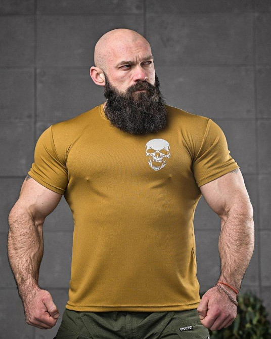 Тактическая потоотводящая футболка odin дальше бога нет кайот ДЛ6547 Одесса - изображение 8