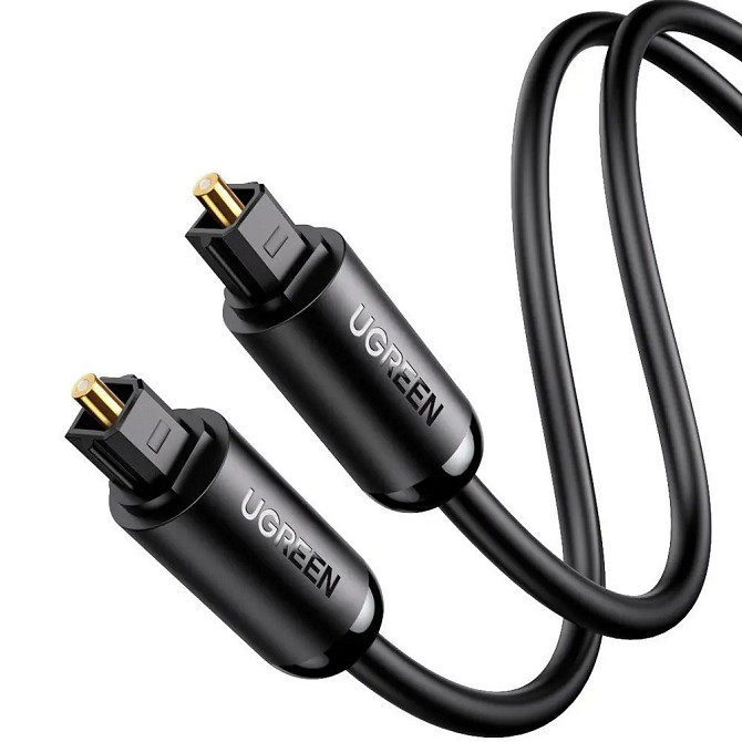Кабель оптичний UGreen AV122 Toslink-Toslink Optical Audio Cable 70892 (Чорний, 2м) Николаев - изображение 1