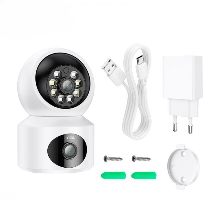 Внутренняя HD-камера видеонаблюдения Hoco DI53 Белый Винница - изображение 4