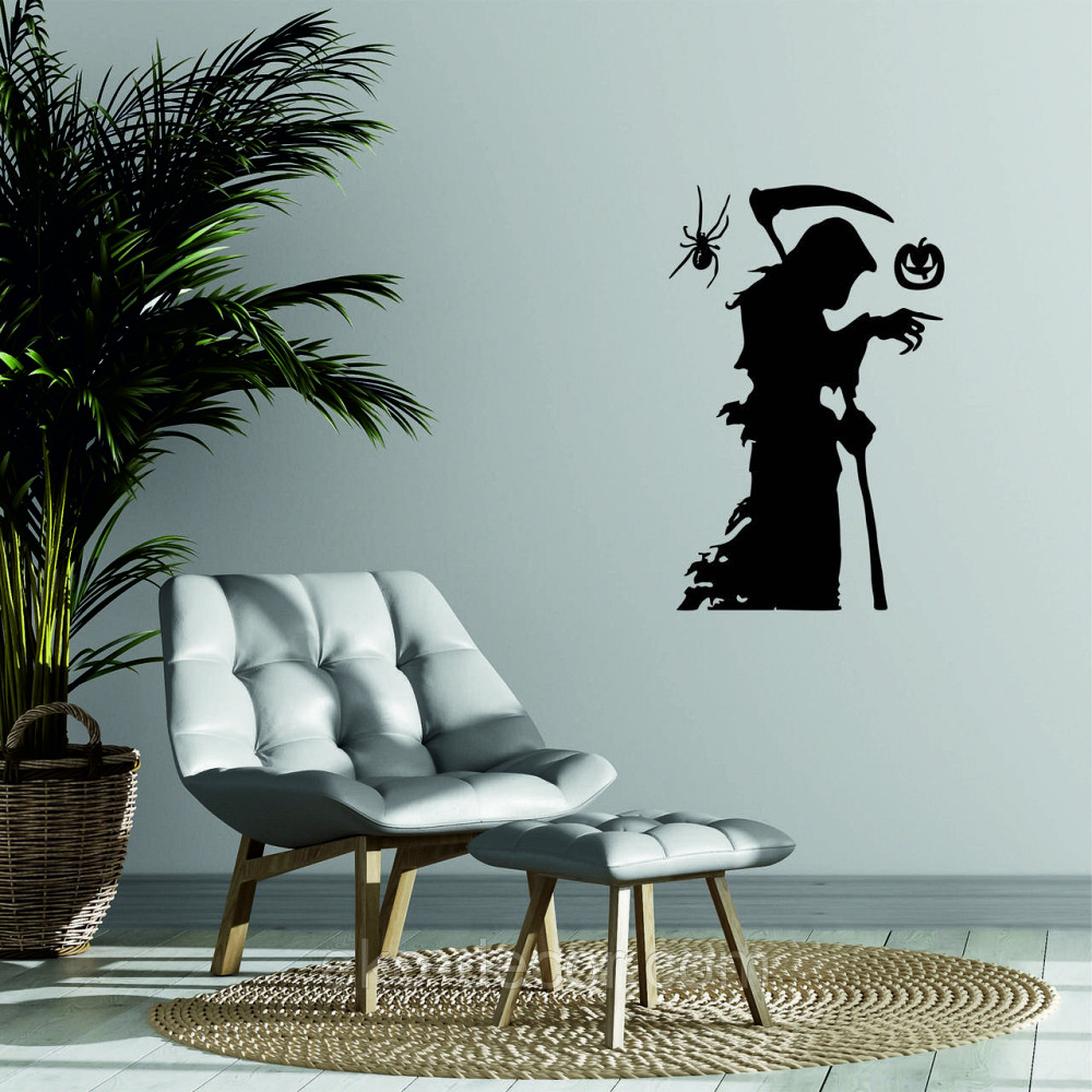 Декоративное настенное Панно «Смерть с косой», Декор на стену 110*71 см, Черный Киев - изображение 4