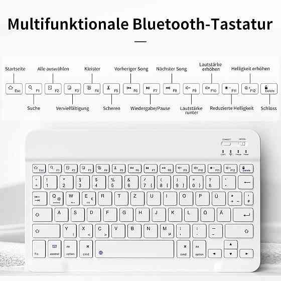 Чехол клавиатура для iPad A16 2025/ iPad 10-го поколения (2022) A2696 / A2757 / A2777 с заменяемой батарейкой Днепр