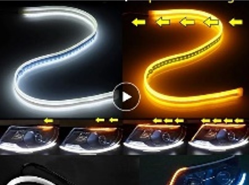 Підсвічування у фару силіконову з поворотом 60см W/Y Вінниця - фото 1