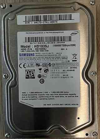 Жорсткий диск 1 ТБ Samsung (3.5", 7200 об./хв, 32 МБ, SATAII, HD103SJ) Харків