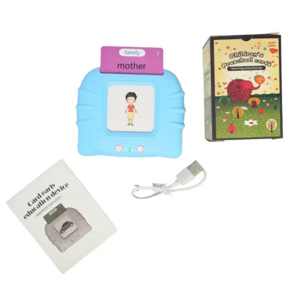 Учебные карточки Монтессори для изучения английского голубой Київ - фото 3