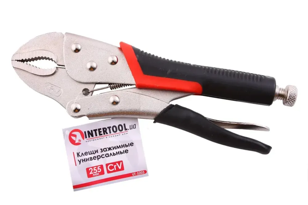 Клещи зажимные Intertool 2-комп. рукоятка 255мм Винница - изображение 1