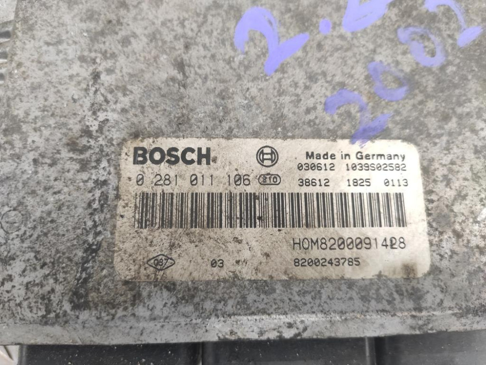 Блок керування двигуном Renault Master 2.2 dci 1998-2010 (0281011106) Ковель - фото 3