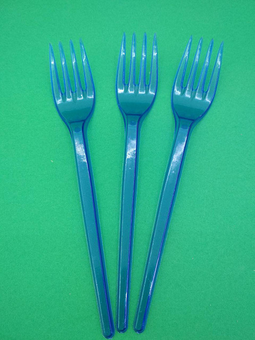 Вилки пластикові 100 шт Сині Юніта Харків - фото 2