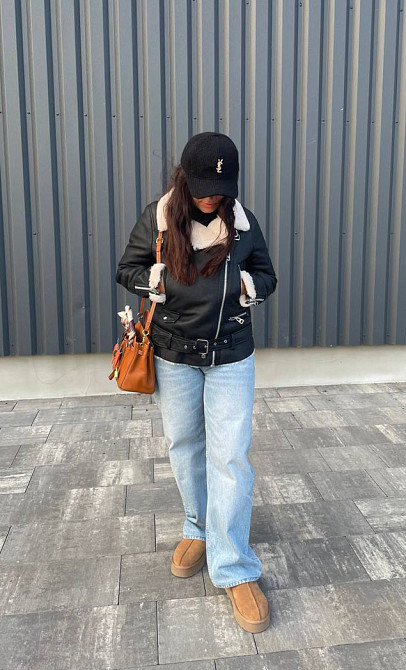 Дубленка женская Черный L Харьков - изображение 4