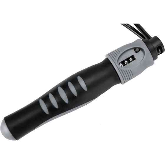 Скакалка з лічильником PowerPlay 4215 Jump Rope With Counter Чорно/Сіра 2.75 см. Каменское