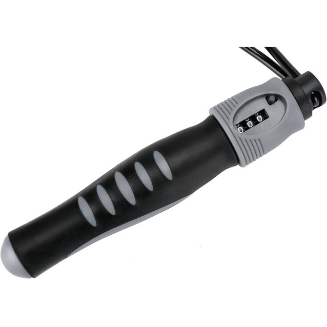 Скакалка зі лічильником PowerPlay 4215 Jump Rope With Counter Чорно/Сіра 2.75 см. Кам'янське - фото 3