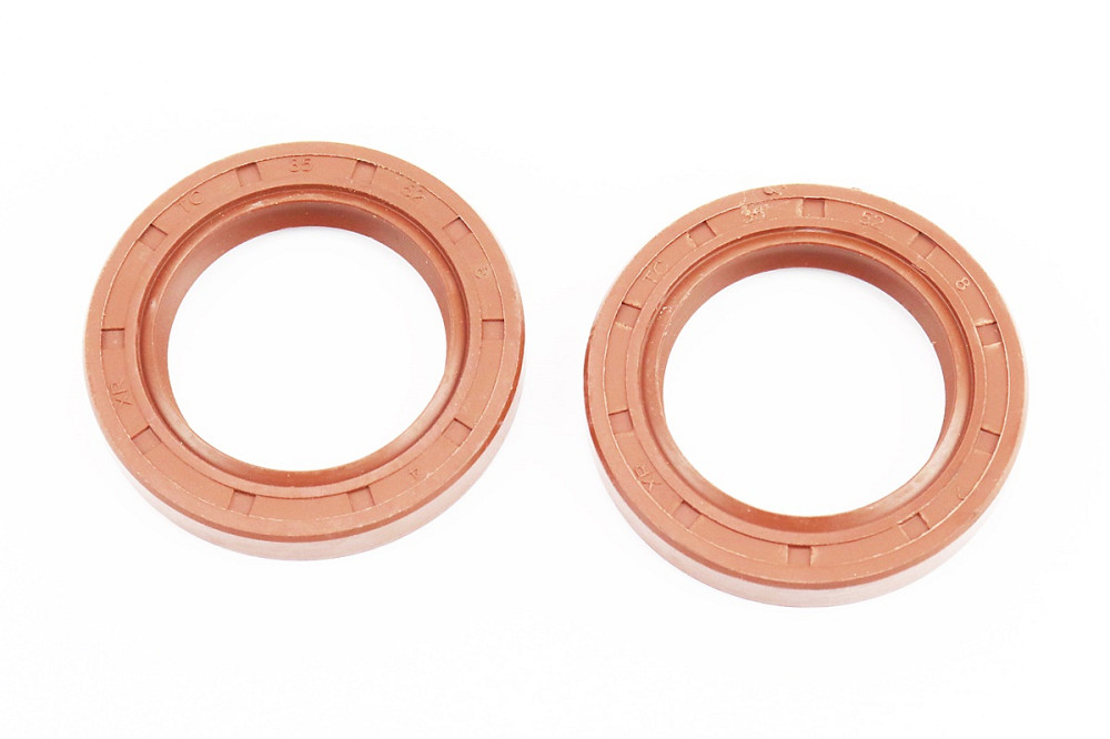 Сальник (35x52x8) к-кт 2шт, колінвала, 182F/188F/190F, коричневі Київ - фото 1